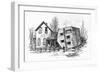 Tornado over Turns House, 1886-null-Framed Art Print