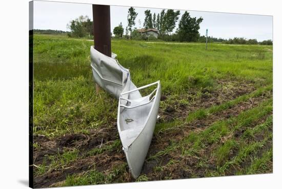 Tornado Storm Damaga, Saskatchewan, Canada-null-Stretched Canvas