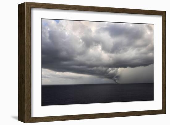 Tornado Touching Down at Sea with Dark Clouds Swirling-Gino'S Premium Images-Framed Photographic Print