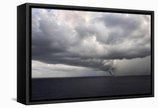 Tornado Touching Down at Sea with Dark Clouds Swirling-Gino'S Premium Images-Framed Stretched Canvas