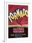 Tornado Vegetable Label - Guadalupe, CA-Lantern Press-Framed Art Print