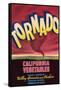 Tornado Vegetable Label - Guadalupe, CA-Lantern Press-Framed Stretched Canvas