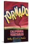 Tornado Vegetable Label - Guadalupe, CA-Lantern Press-Stretched Canvas