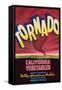 Tornado Vegetable Label - Guadalupe, CA-Lantern Press-Framed Stretched Canvas