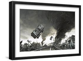 Tornado Which Hit St Cloud-Graham Coton-Framed Giclee Print