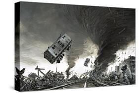 Tornado Which Hit St Cloud-Graham Coton-Stretched Canvas
