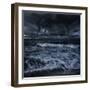 Tornados in a Rough Sea Against Stormy Clouds, Crete, Greece-null-Framed Photographic Print