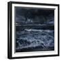 Tornados in a Rough Sea Against Stormy Clouds, Crete, Greece-null-Framed Photographic Print