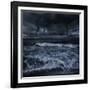 Tornados in a Rough Sea Against Stormy Clouds, Crete, Greece-null-Framed Photographic Print