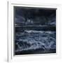 Tornados in a Rough Sea Against Stormy Clouds, Crete, Greece-null-Framed Photographic Print