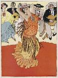 Female Dancer Accompanied by Guitars and Singers Who Also Keep the Rhythm by Clapping-Torne Esquius-Laminated Art Print