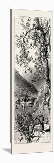 Torno, Lago Di Como, Lario, the Italian Lakes, Italy, 19th Century-null-Stretched Canvas