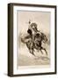 'Toro, Toro!', an Old-Time Californian Vaquero after a Wild Steer (Wood Engraving on Newsprint)-Frederic Remington-Framed Giclee Print