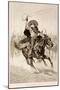 'Toro, Toro!', an Old-Time Californian Vaquero after a Wild Steer (Wood Engraving on Newsprint)-Frederic Remington-Mounted Giclee Print