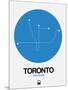 Toronto Blue Subway Map-NaxArt-Mounted Art Print