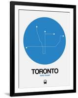 Toronto Blue Subway Map-NaxArt-Framed Art Print