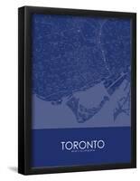 Toronto, Canada Blue Map-null-Framed Poster