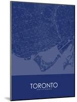 Toronto, Canada Blue Map-null-Mounted Poster