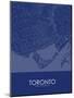 Toronto, Canada Blue Map-null-Mounted Poster
