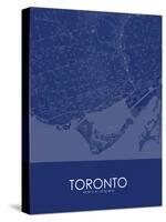 Toronto, Canada Blue Map-null-Stretched Canvas