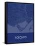 Toronto, Canada Blue Map-null-Framed Stretched Canvas