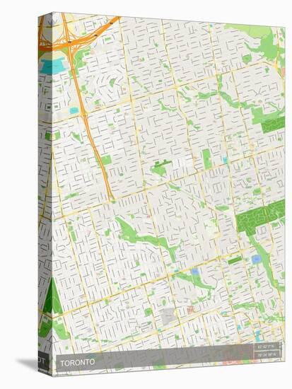 Toronto, Canada Map-null-Stretched Canvas