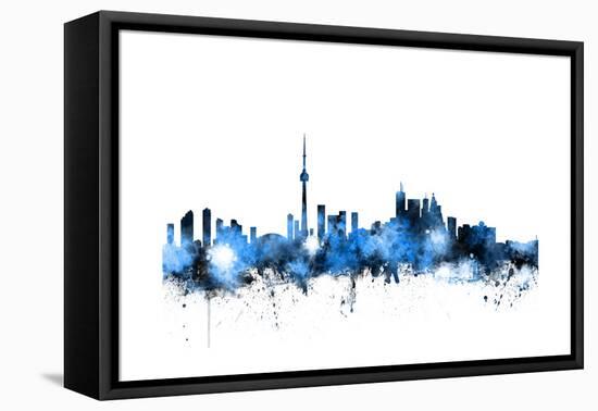 Toronto Canada Skyline-Michael Tompsett-Framed Stretched Canvas