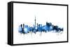 Toronto Canada Skyline-Michael Tompsett-Framed Stretched Canvas