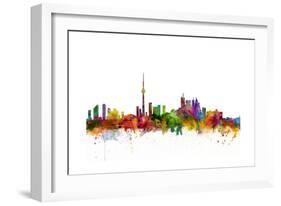 Toronto Canada Skyline-Michael Tompsett-Framed Premium Giclee Print