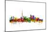 Toronto Canada Skyline-Michael Tompsett-Mounted Premium Giclee Print