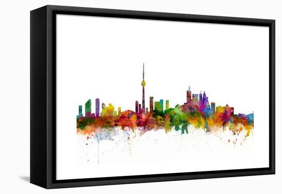 Toronto Canada Skyline-Michael Tompsett-Framed Stretched Canvas