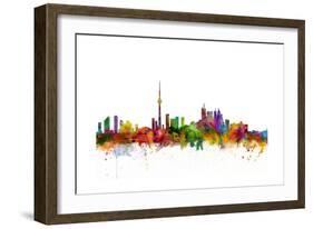 Toronto Canada Skyline-Michael Tompsett-Framed Art Print