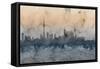 Toronto Canada Skyline-Michael Tompsett-Framed Stretched Canvas