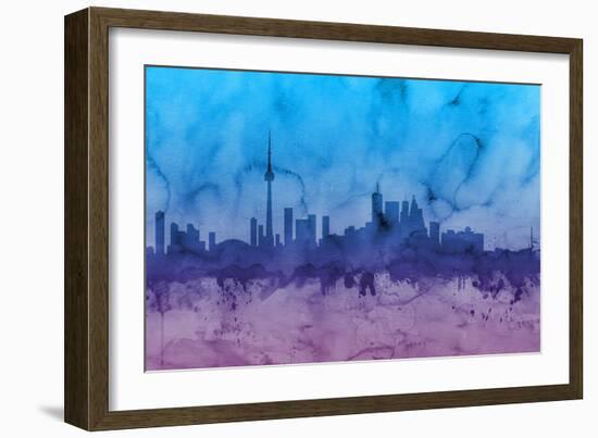 Toronto Canada Skyline-Michael Tompsett-Framed Premium Giclee Print