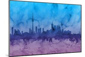 Toronto Canada Skyline-Michael Tompsett-Mounted Premium Giclee Print