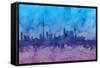 Toronto Canada Skyline-Michael Tompsett-Framed Stretched Canvas