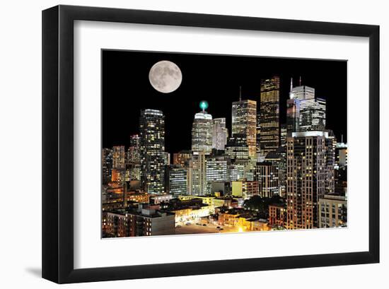 Toronto City Center at Night-null-Framed Art Print