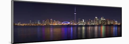 Toronto - City Night Panorama-null-Mounted Art Print