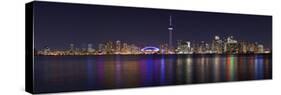 Toronto - City Night Panorama-null-Stretched Canvas