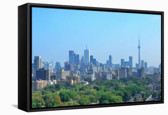 Toronto City Skyline View with Park and Urban Buildings-Songquan Deng-Framed Stretched Canvas