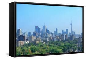 Toronto City Skyline View with Park and Urban Buildings-Songquan Deng-Framed Stretched Canvas