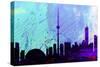 Toronto City Skyline-NaxArt-Stretched Canvas