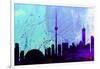 Toronto City Skyline-NaxArt-Framed Art Print