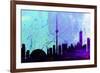 Toronto City Skyline-NaxArt-Framed Premium Giclee Print