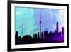 Toronto City Skyline-NaxArt-Framed Premium Giclee Print