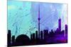 Toronto City Skyline-NaxArt-Mounted Premium Giclee Print