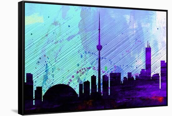 Toronto City Skyline-NaxArt-Framed Stretched Canvas