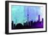 Toronto City Skyline-NaxArt-Framed Art Print