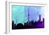 Toronto City Skyline-NaxArt-Framed Art Print