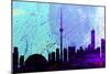 Toronto City Skyline-NaxArt-Mounted Art Print